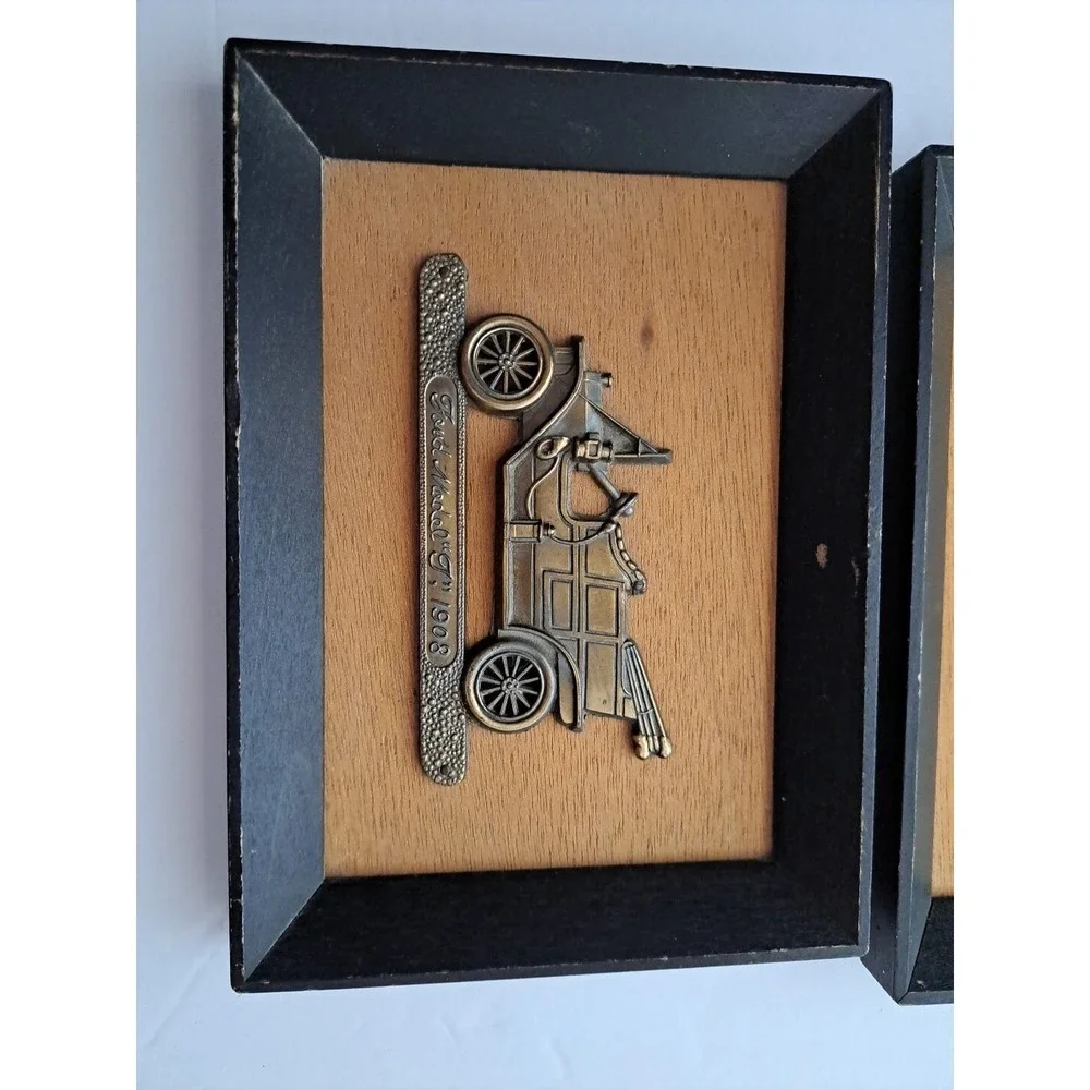 VTG 4 pc 1900's Cars‎ Automobile Wood Metal 5x7